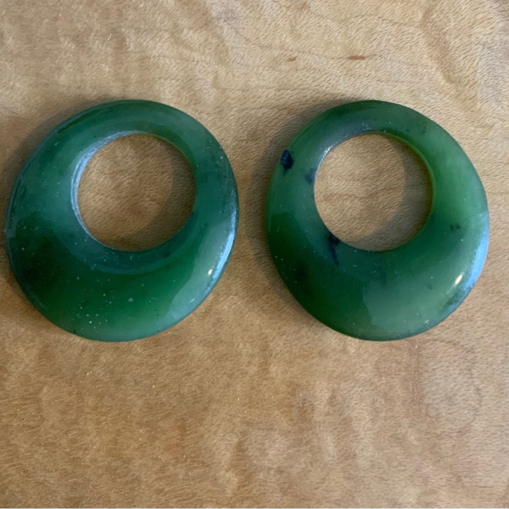 Semi Precious Stone Hoops 4 Pairs Vintage - Picture 5 of 11